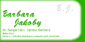 barbara jakoby business card